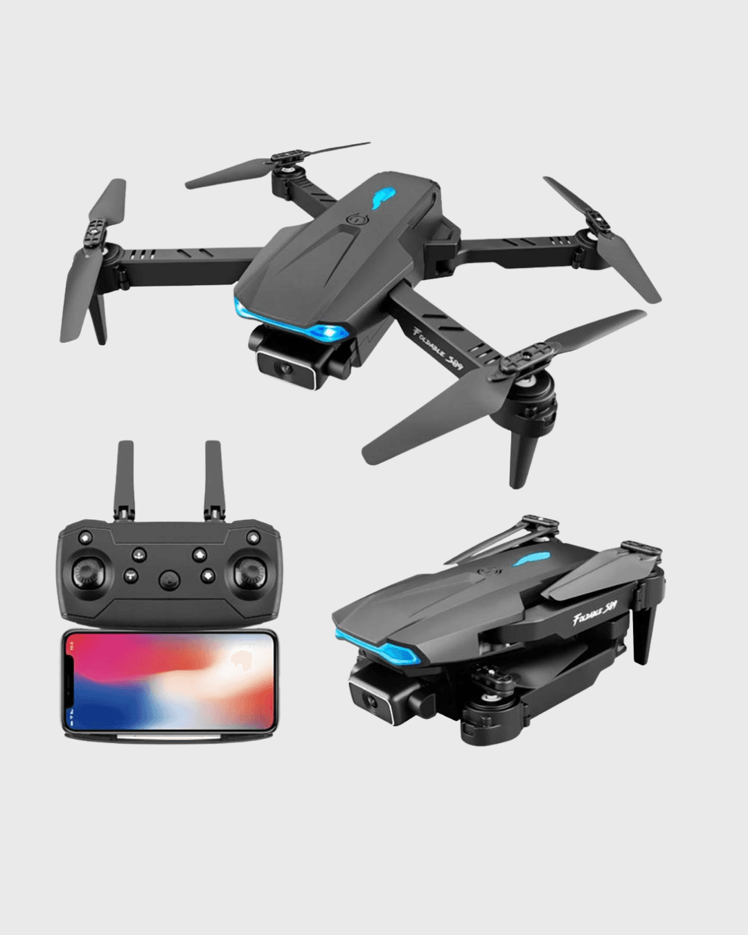 4K Kamera Özellikli Katlanabilir Drone Wi-Fi ve Yükseklik Sabitlemeli