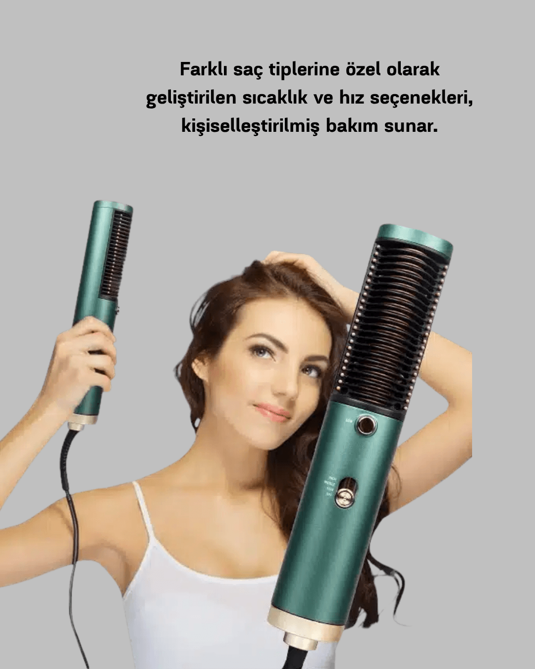 Güçlü İyonik Saç Kurutma Makinesi 3 Kademeli Isı ve 360° Dönebilen Kablo