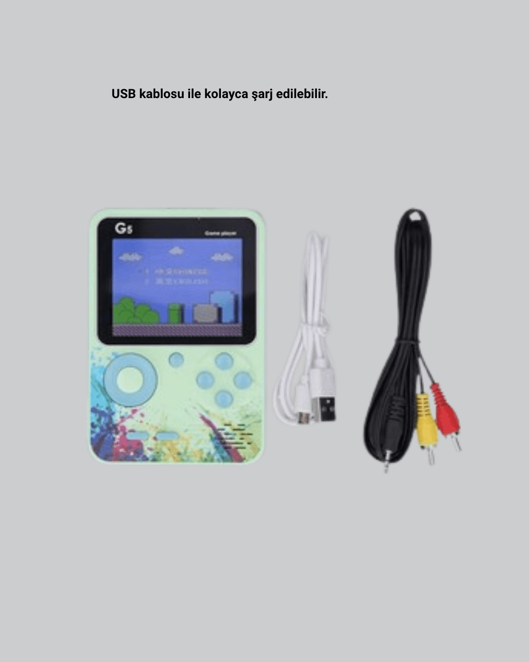 500 Oyunlu G5 Retro Mini Oyun Konsolu 3 İnç Ekran ve TV Desteği