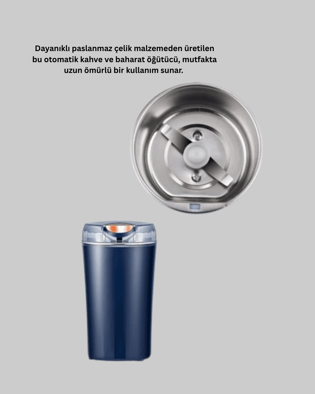 Paslanmaz Çelik Otomatik Öğütücü Kolay Temizlenebilir Yedek Bıçaklı