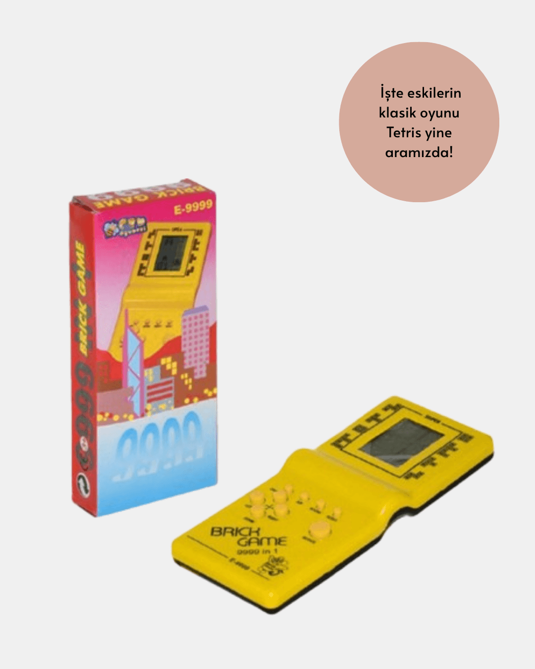 Taşınabilir El Aterisi Gameboy – Klasik Tetris Oyunu, Pil ile Çalışan Mini El Konsolu