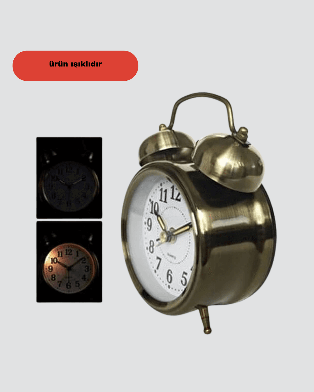Bronz Metal Masa Saati