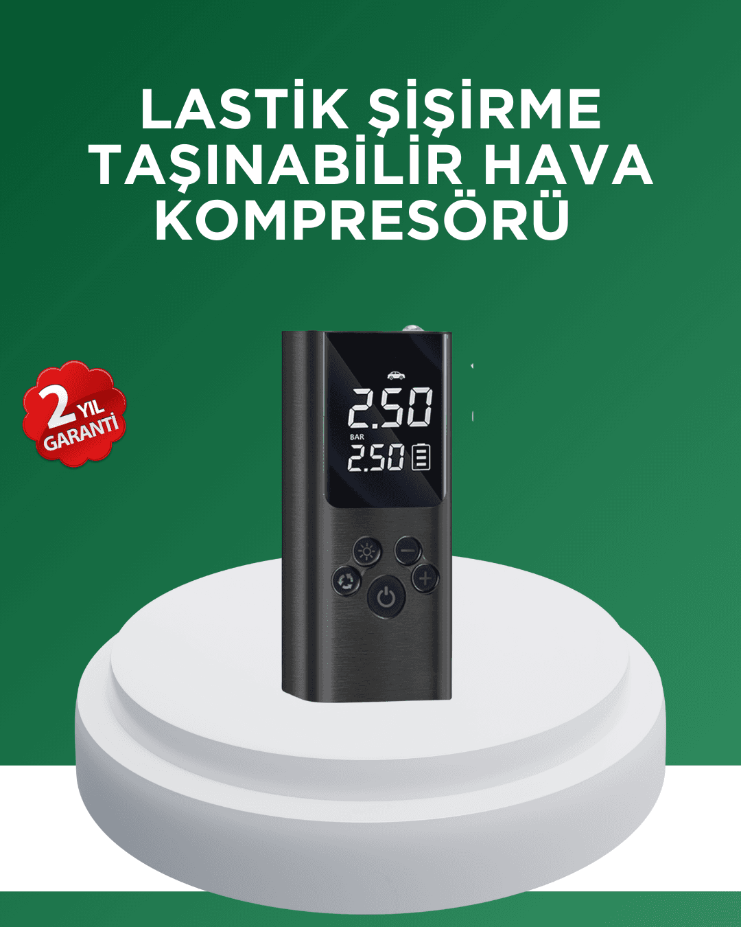 Dijital Lastik Pompası Çok Amaçlı Taşınabilir Kompresör