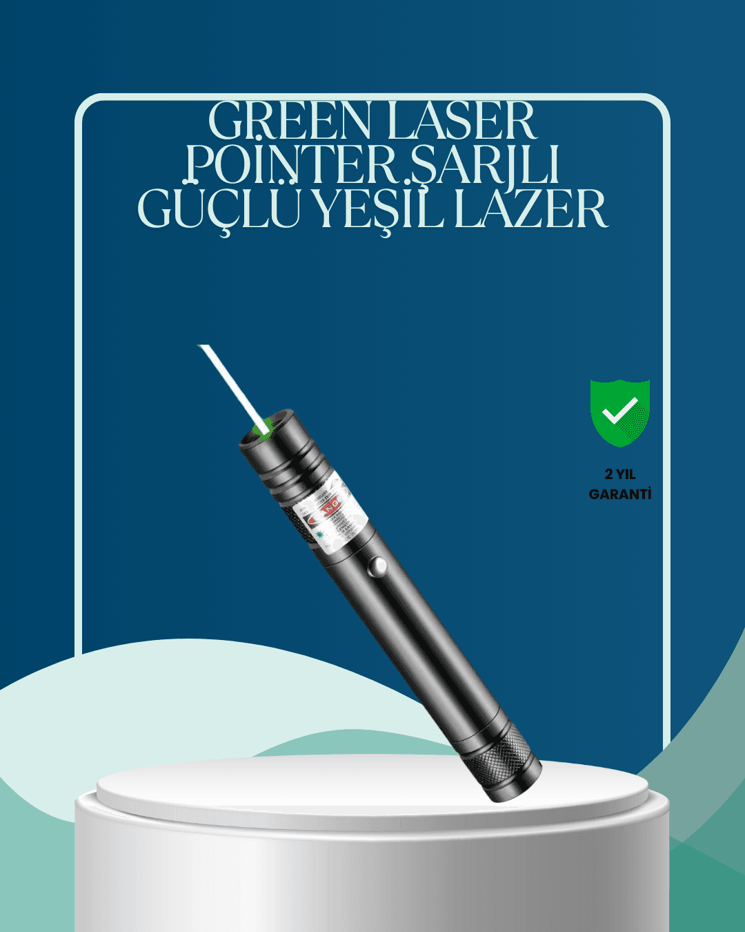 Yüksek Güçlü Yeşil Lazer Pointer 5000mW Şarjlı