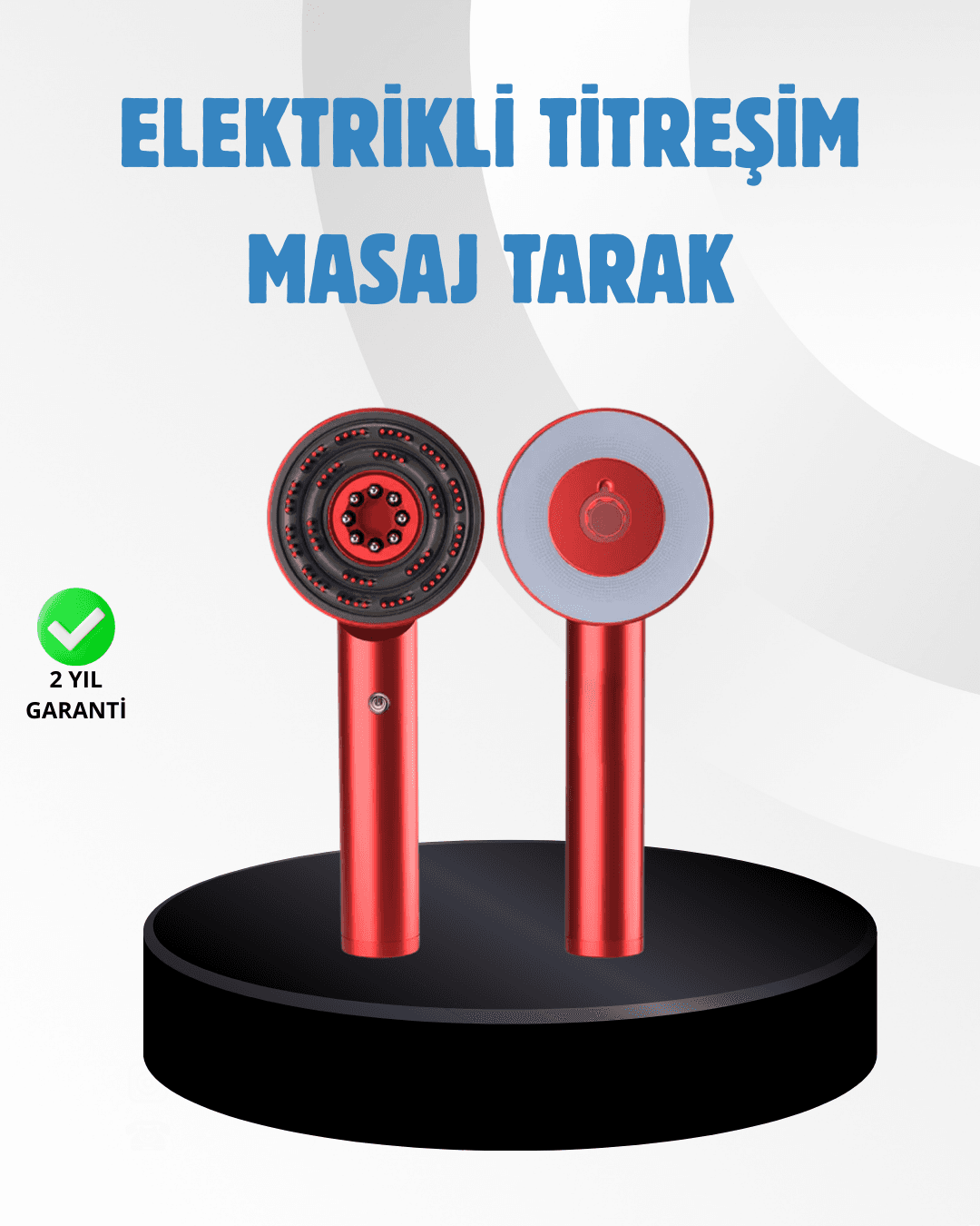 Saç Büyüme Destekleyici Elektrikli Masaj Tarak LED ve Titreşimli