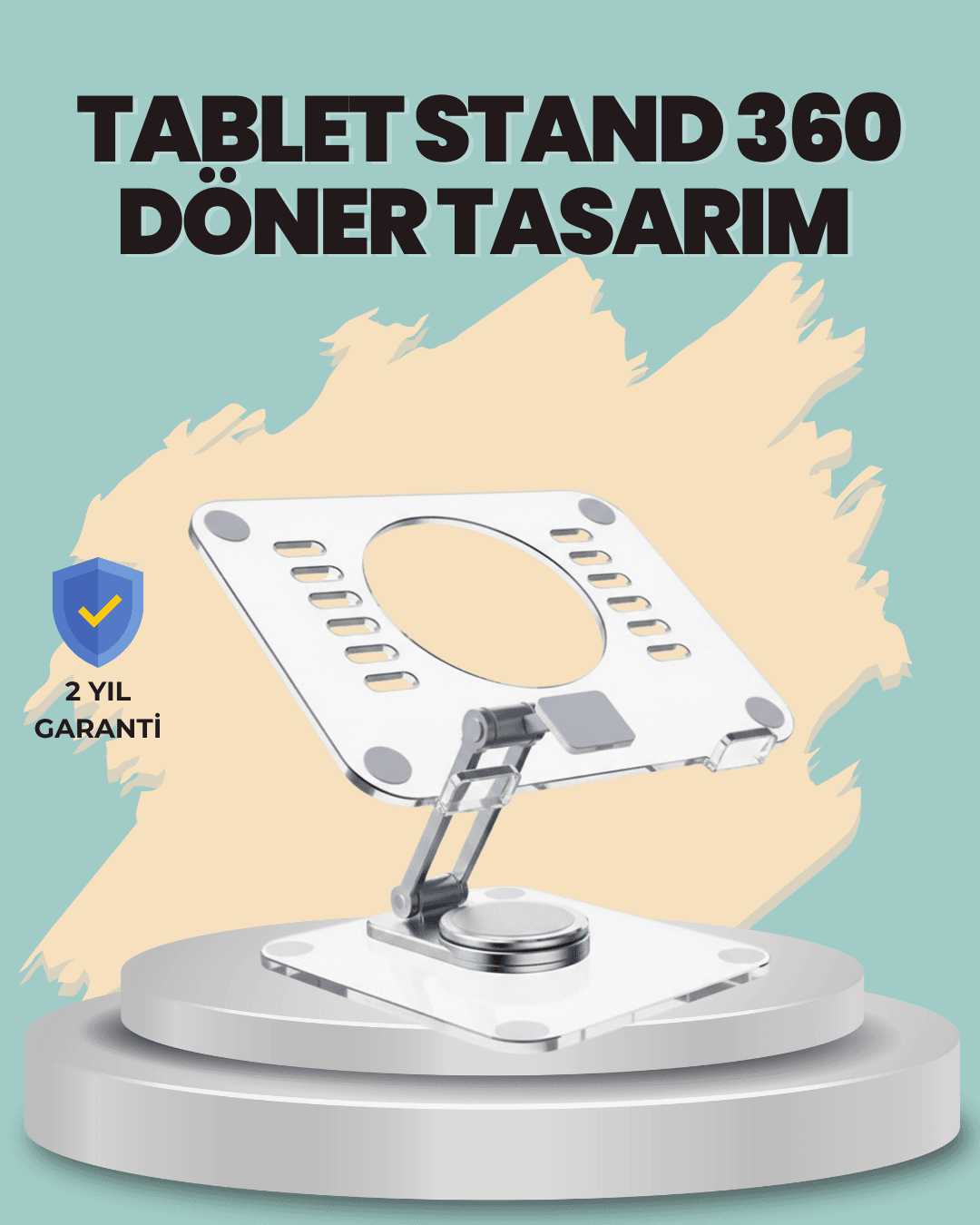Çift Eksenli Ayarlanabilir Tablet Destek Standı