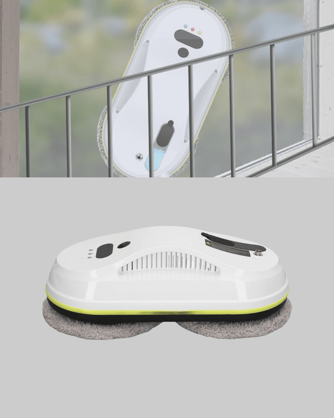 UPS Destekli Düşmeye Karşı Korumalı Cam Temizleme Robotu