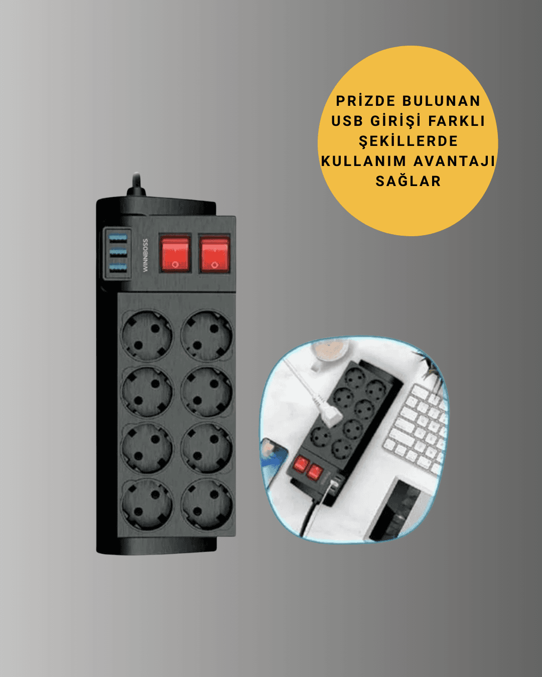 8Lİ PRİZ