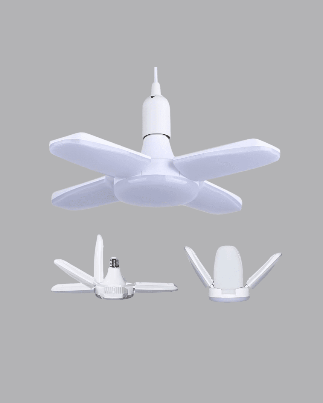 Katlanabilir 4 Kollu LED Ampül 60 Watt 6000 Lumen Beyaz Işık