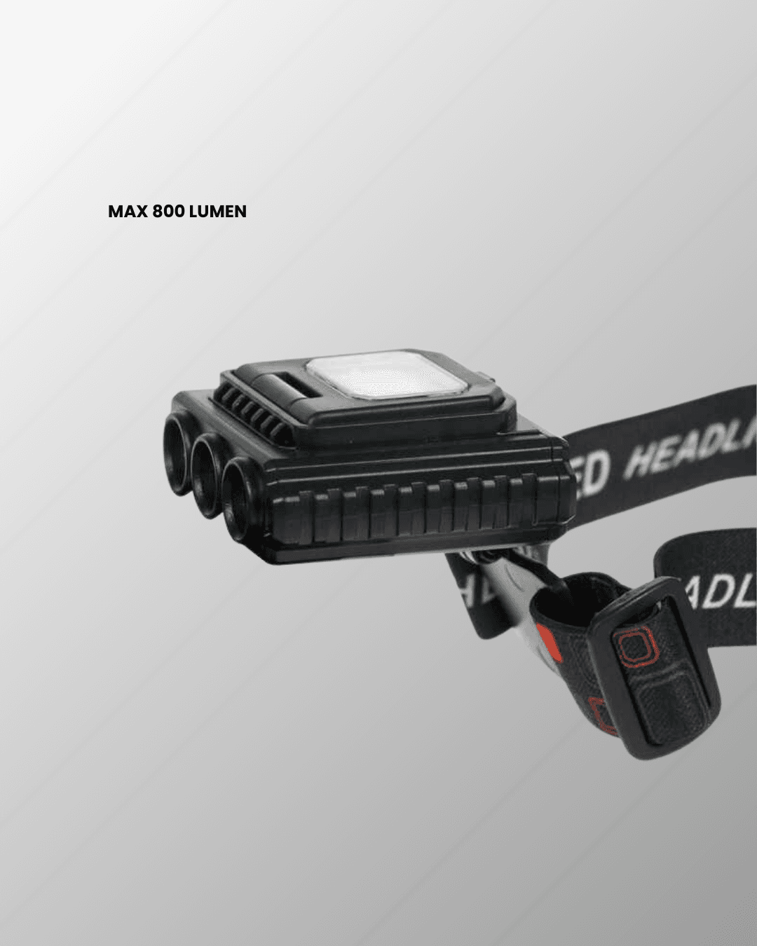 COB + XPE LED Kafa Feneri 800 Lumen USB Type C Şarjlı Çok Modlu