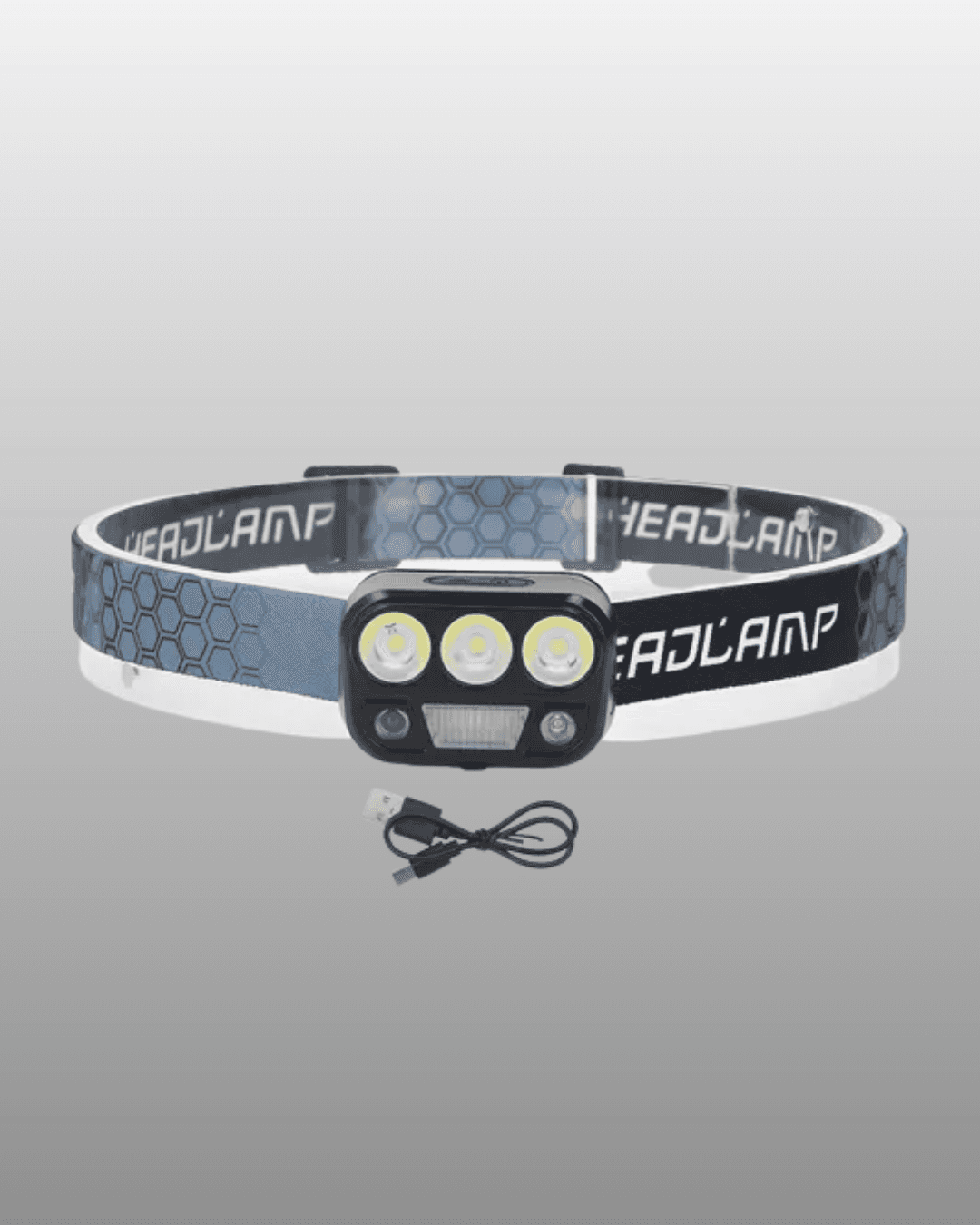 300 Lümen Sensörlü LED Kafa Lambası USB Şarjlı SOS Modlu