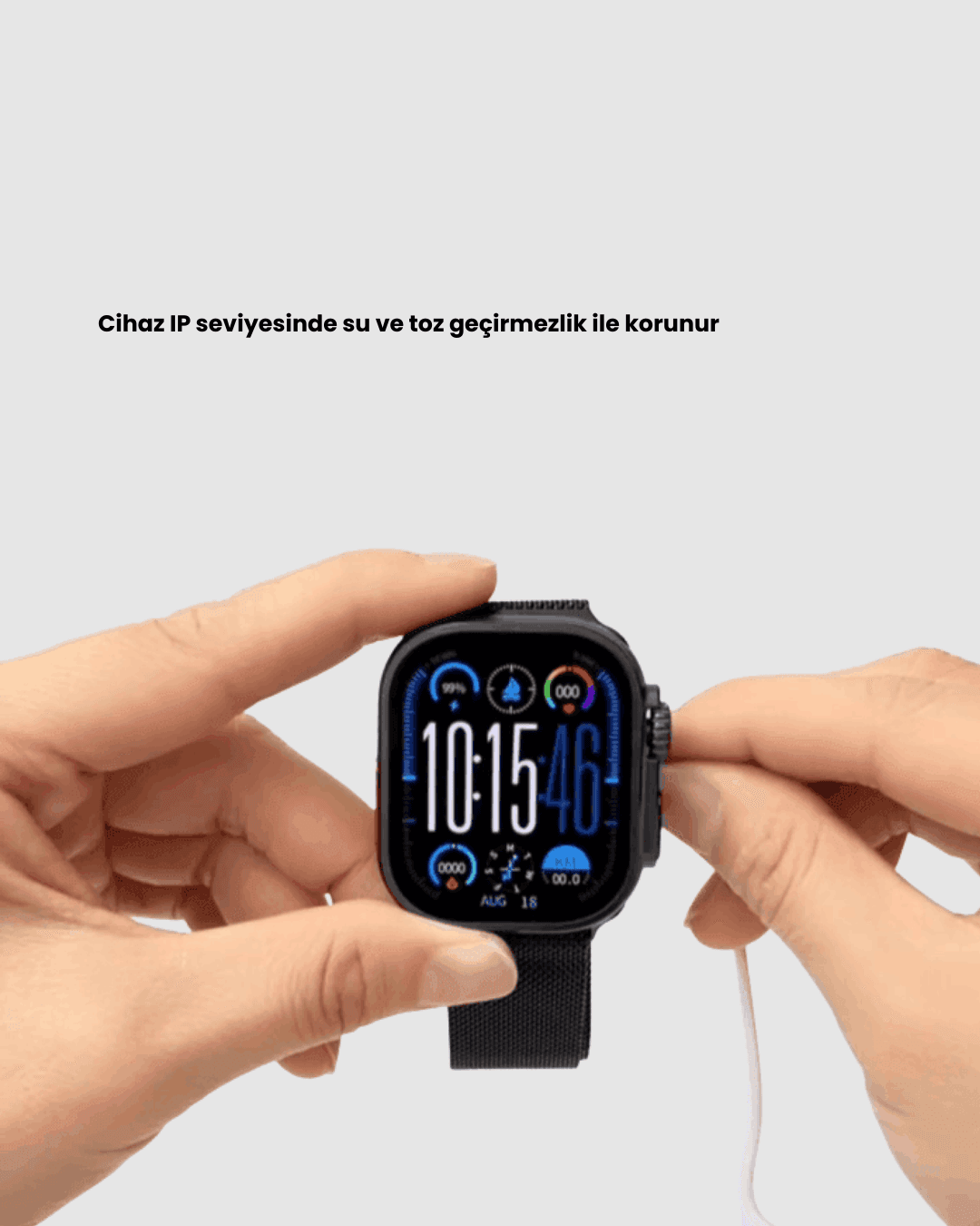 AMOLED Ekran 49mm Ultra Tasarım 3 Kordonlu Akıllı Saat Yeni Nesil