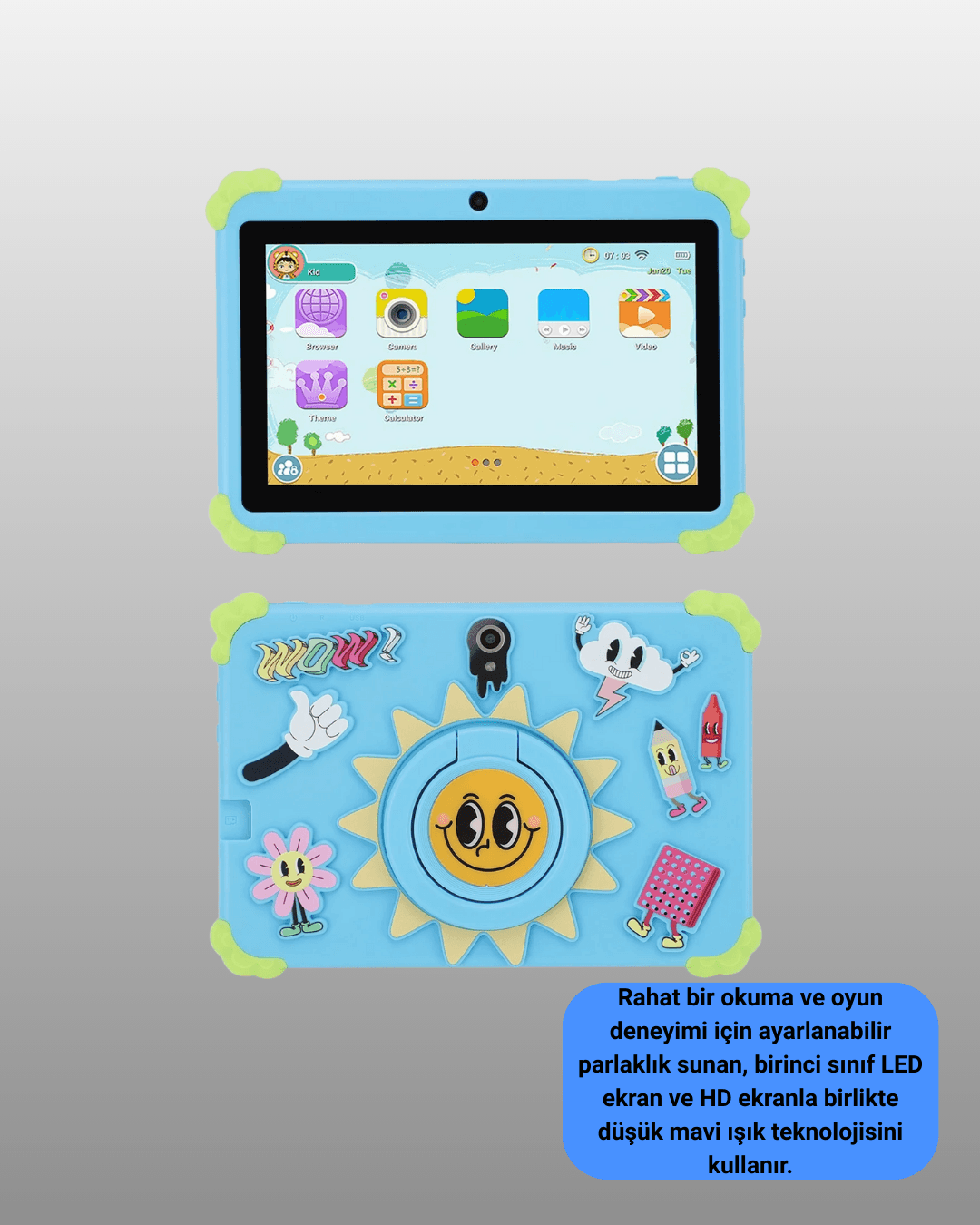 7 İnç Android Tablet WiFi Bluetooth ve Çift Kamera Destekli