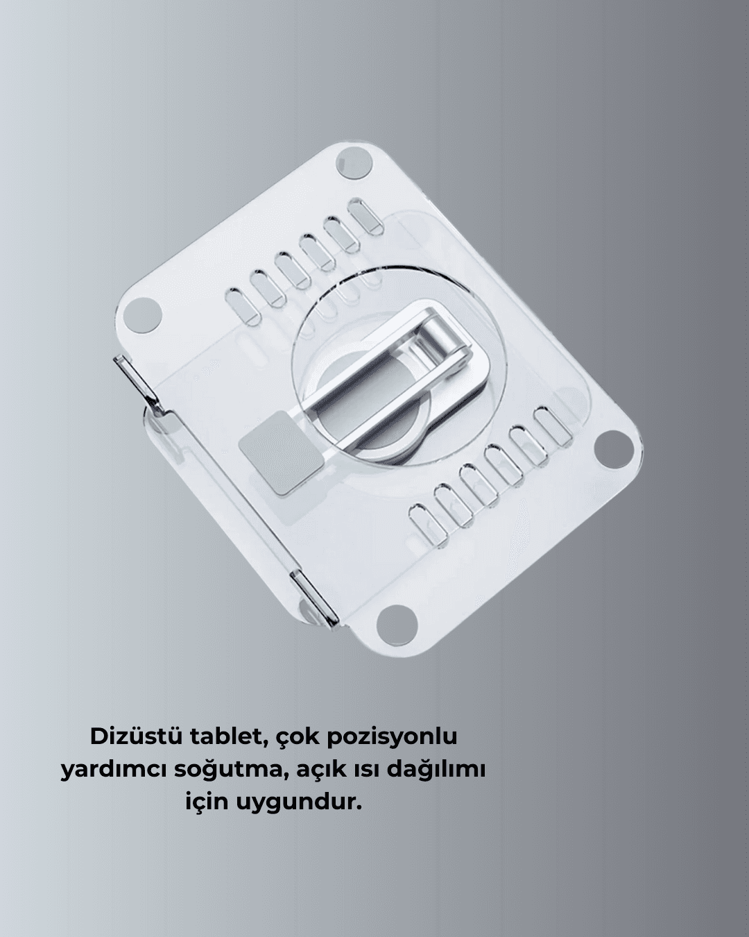 Katlanabilir Tablet Standı Ayarlanabilir Kaymaz Şeffaf Tasarım