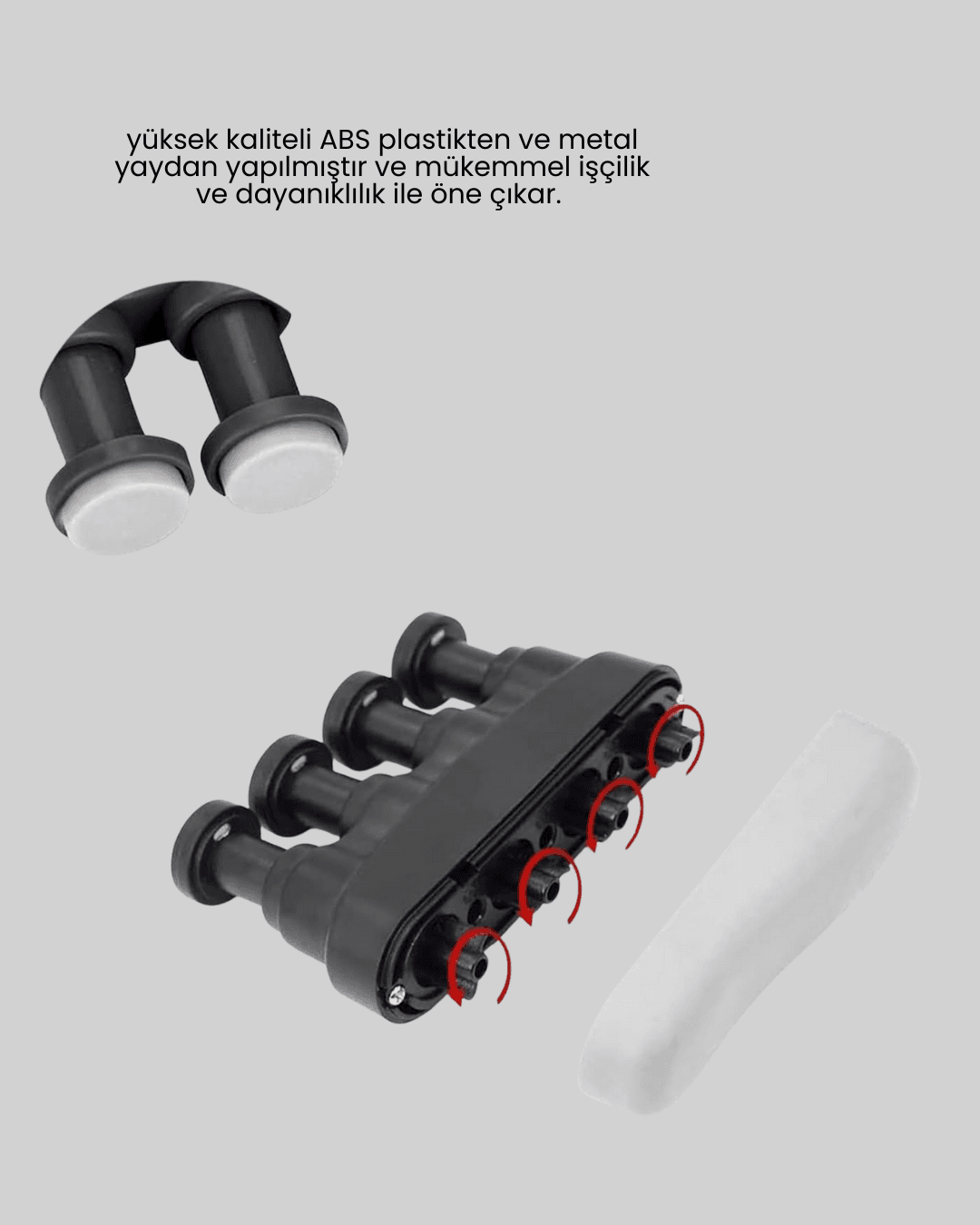 Ergonomik Parmak Egzersiz Aleti El ve Bilek Güçlendirici