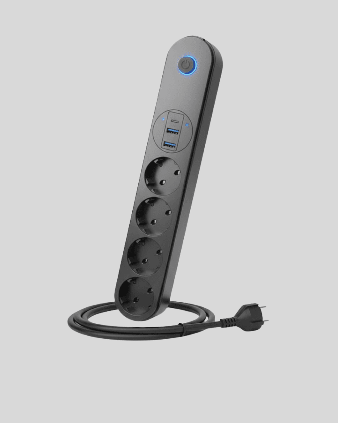 Akıllı Akım Dengelemeli 4’lü Çoklu Priz Type-C ve USB Çıkışlı