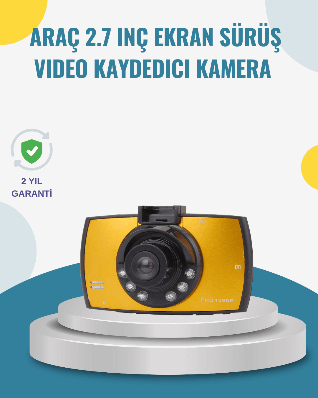 Araç İçi HD DVR Kamera G Sensor ve Hareket Algılama Özellikli