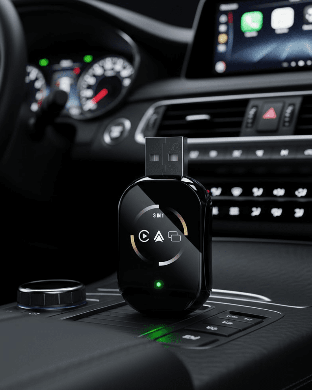Araç İçi Kablosuz CarPlay Android Auto AirPlay Adaptörü