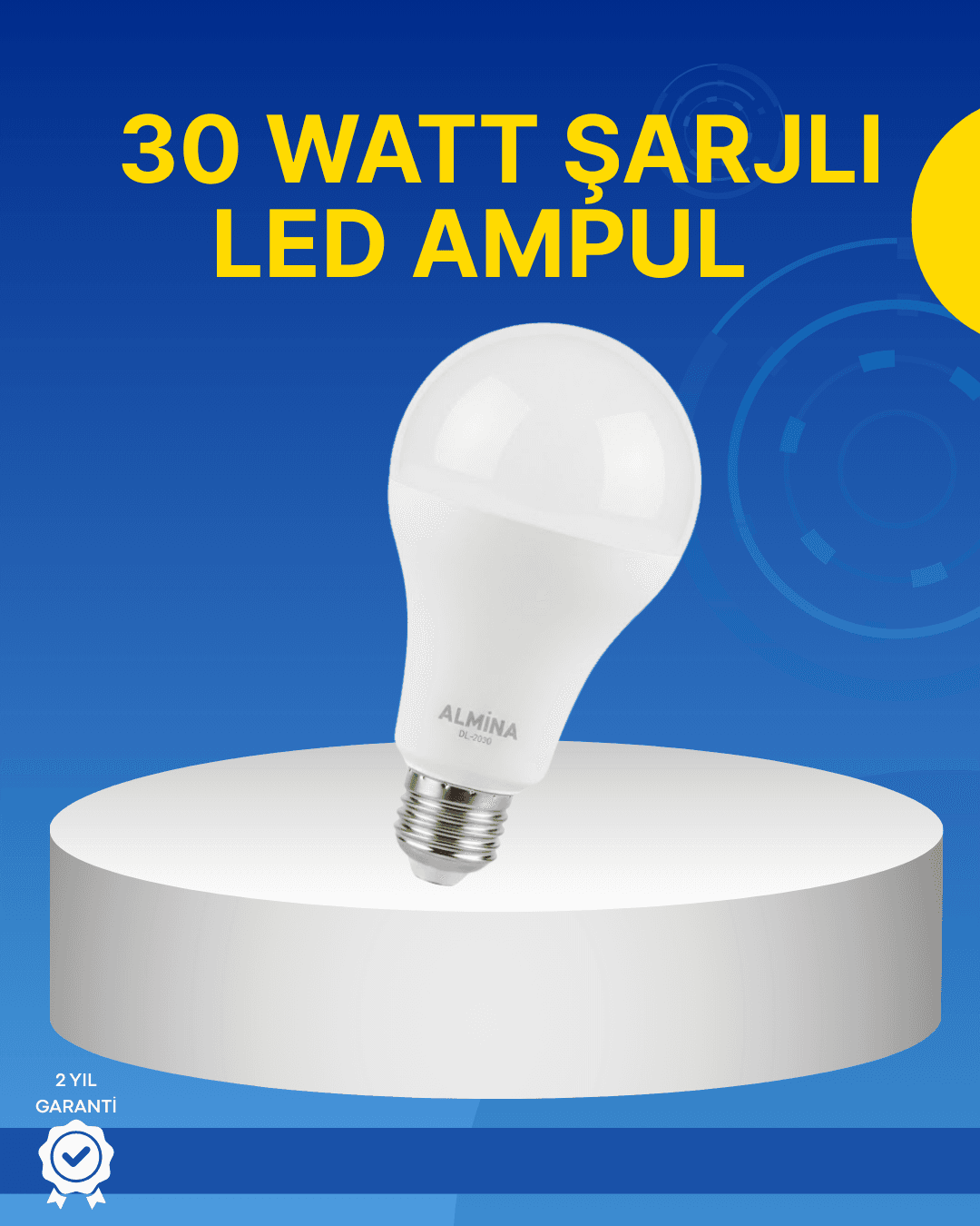 Ev ve İş Yeri İçin Şarjlı LED Ampul