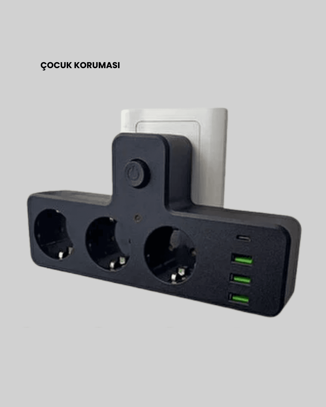 7 Portlu Çoklu Priz USB ve Type-C Girişli Akıllı Güç Ünitesi