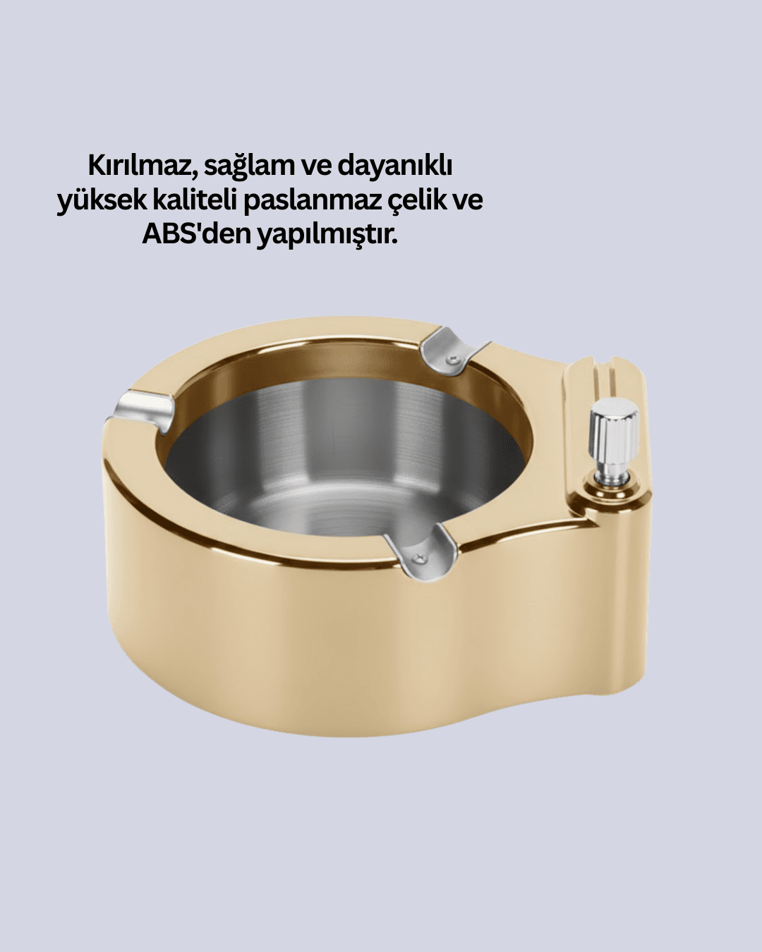 Çakmak Entegreli Küllük Yeniden Doldurulabilir Metal Gövde Yeni Nesil