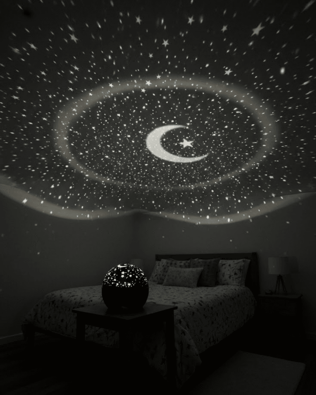 Fişli Yıldız Projektör Gece Lambası Müzikli