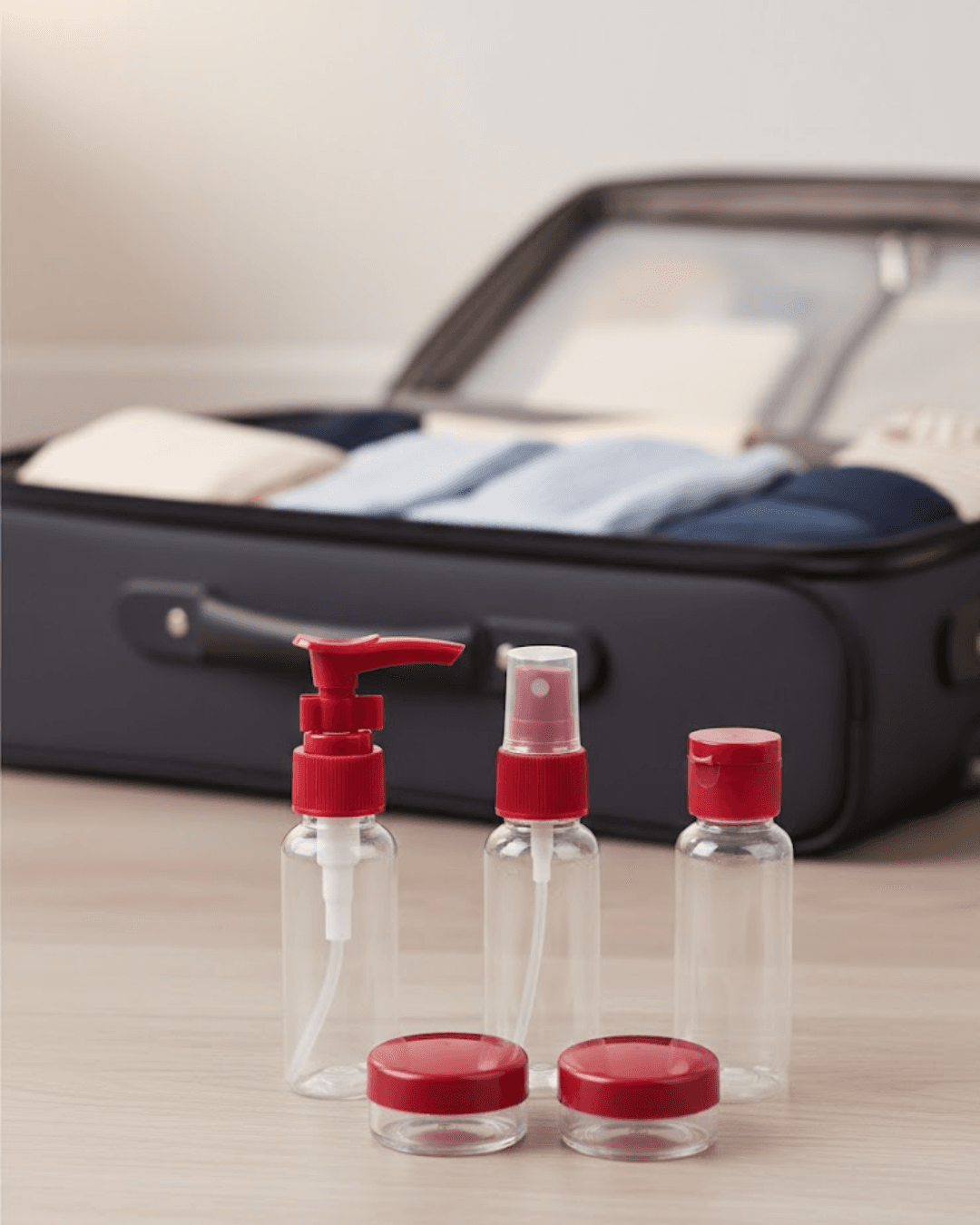 Taşınabilir 5 Parça Seyahat Kozmetik Dolum Seti 30 ml