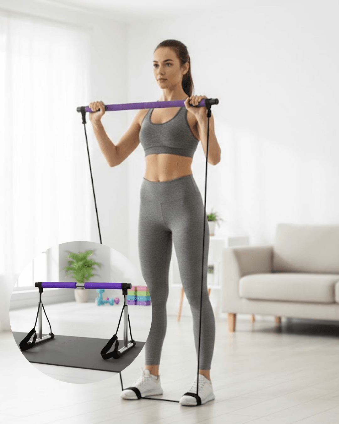 Pilates Bar Egzersiz Aleti Bilek Destekli Çok Yönlü Kullanım