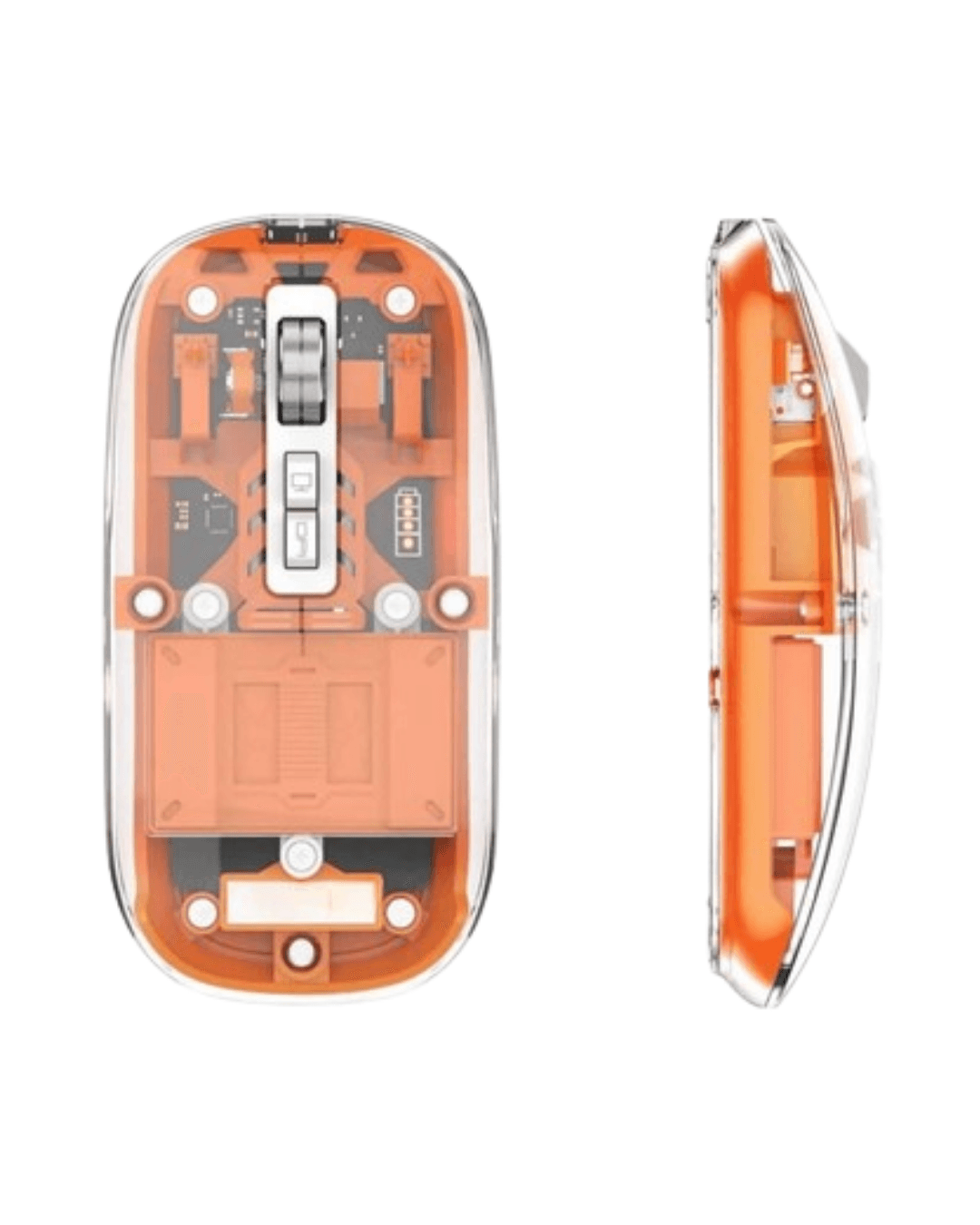 Bluetooth ve USB Destekli Kablosuz Şeffaf Mouse Sessiz Kullanım Yeni Nesil