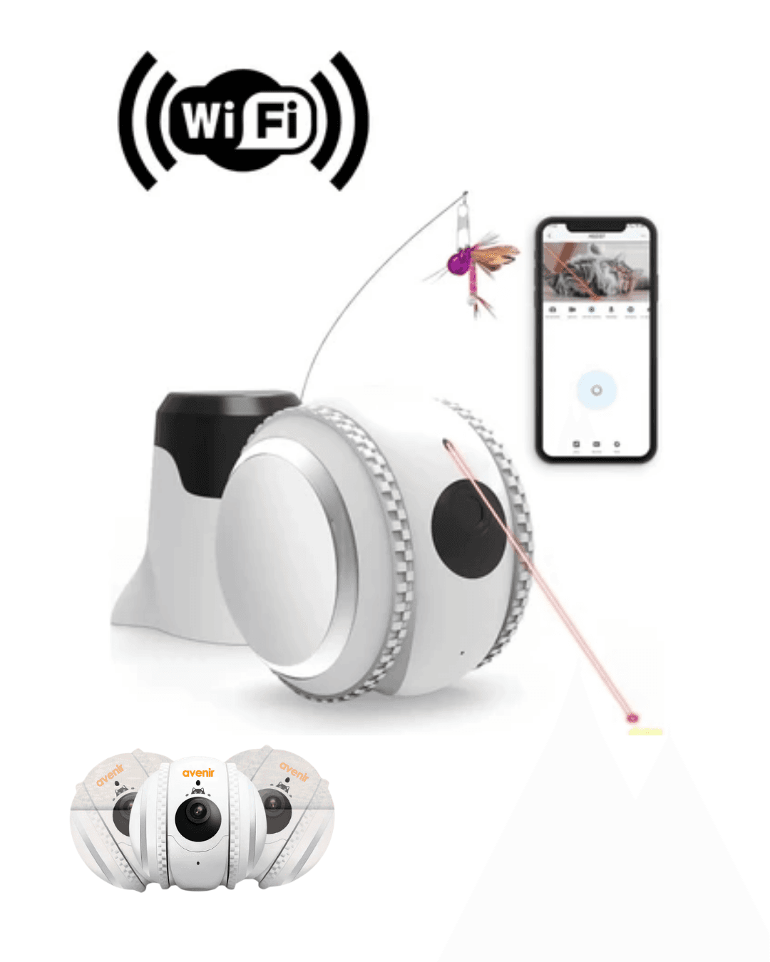 WiFi Akıllı Takip Kamerası Lazer Oyunlu Evcil Hayvan Gözetim Sistemi