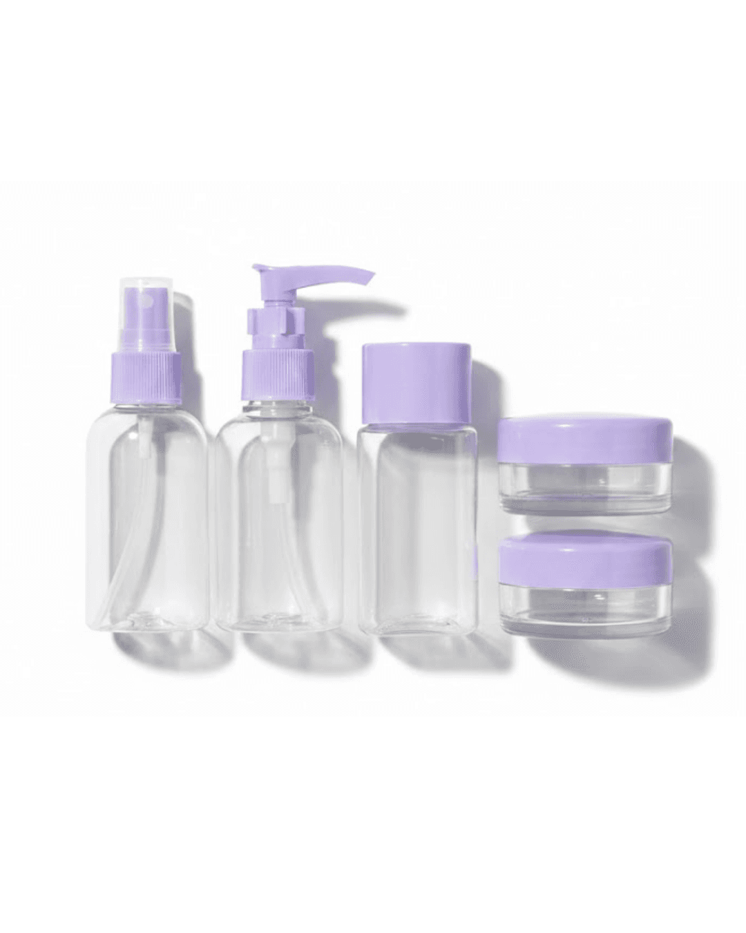 5 Parça Seyahat Banyo Seti 30 ml Şeffaf Taşınabilir Şişe Seti