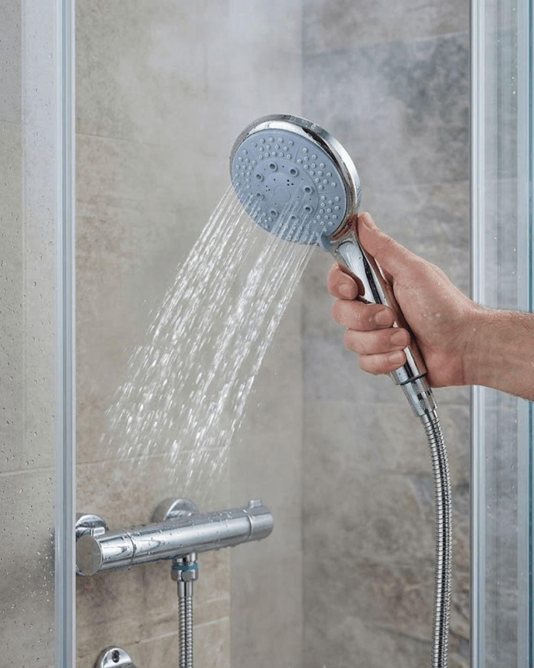 Spiral Hortumlu 4 Kademeli El Duşu Seti Duvar Askılı Banyo Duş Başlığı