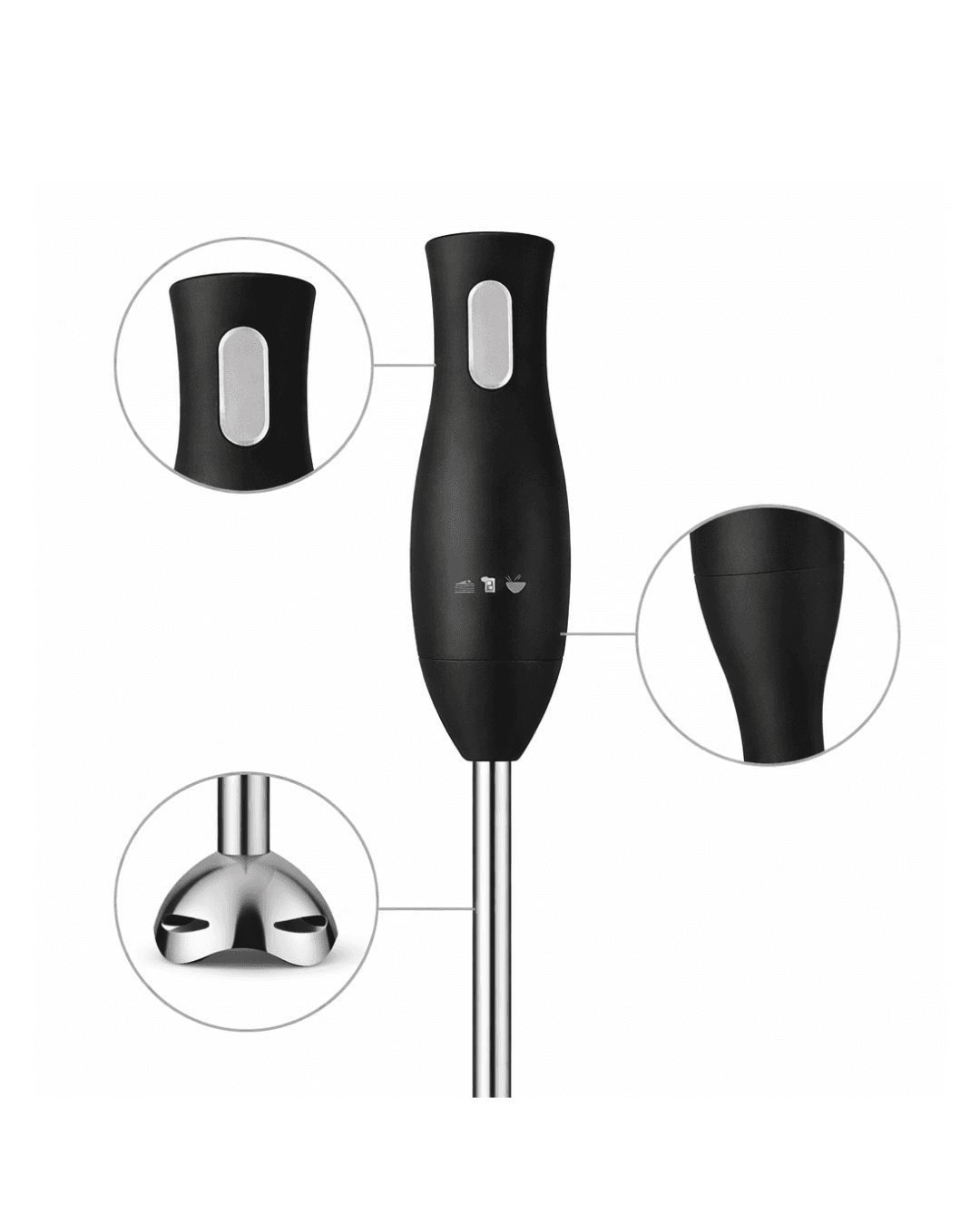 El Blenderı Paslanmaz Çelik Metal Ayaklı Ergonomik Tasarımlı Mutfak Blender