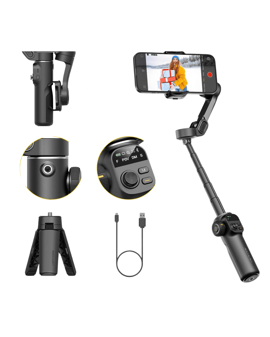 3 Axis Telefon Gimbal Stabilizer Video Çekim Sabitleyici