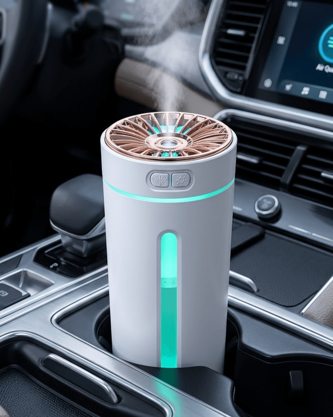 Araç İçi Hava Nemlendirici 5 Esans Hediyeli LED Işıklı USB Buhar Makinesi