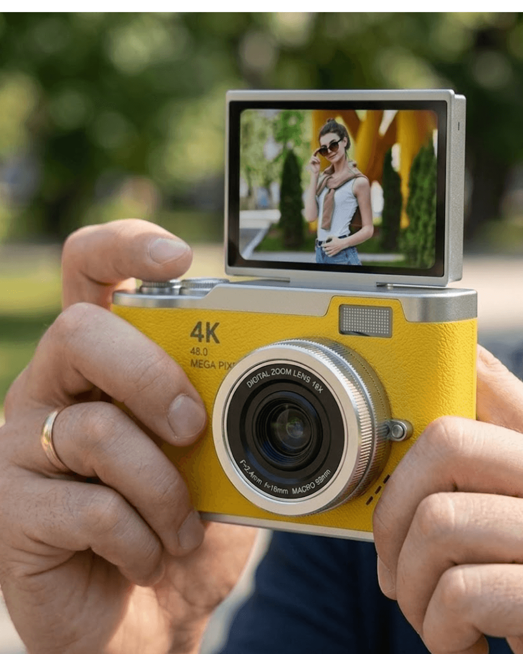 Profesyonel Çekim İçin 48 MP Dijital Kamera Flip Screen 18x Zoom Uzun Pil Ömrü