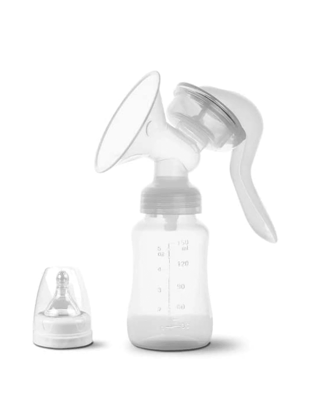 Taşınabilir Manuel Göğüs Pompası Ayarlanabilir Vakumlu 180 ML Şişeli