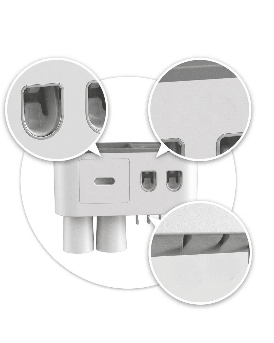 Banyo Organizer Diş Fırçası Tutucu Çift Dispenserli Raflı Çekmeceli