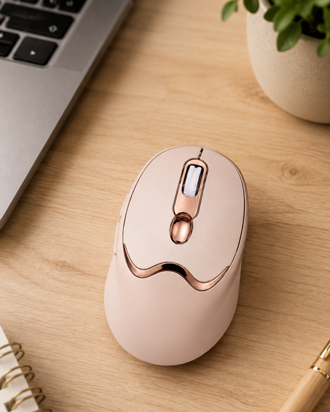 Şarjlı Kablosuz Mouse Sessiz Tıklama Bluetooth ve USB Destekli