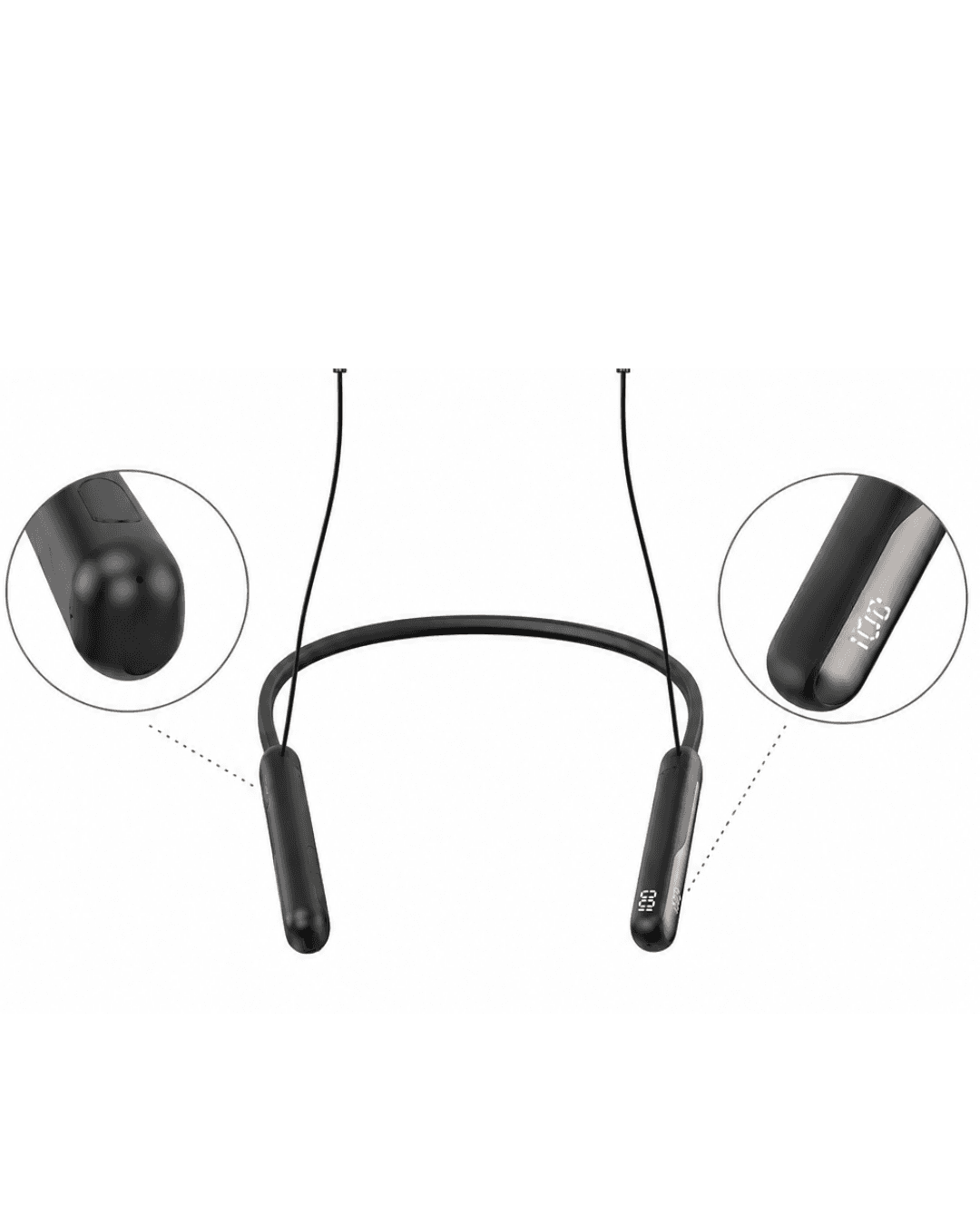Boyun Askılı Bluetooth Kulaklık Extra Bass ve Ses Değiştirme Modlu