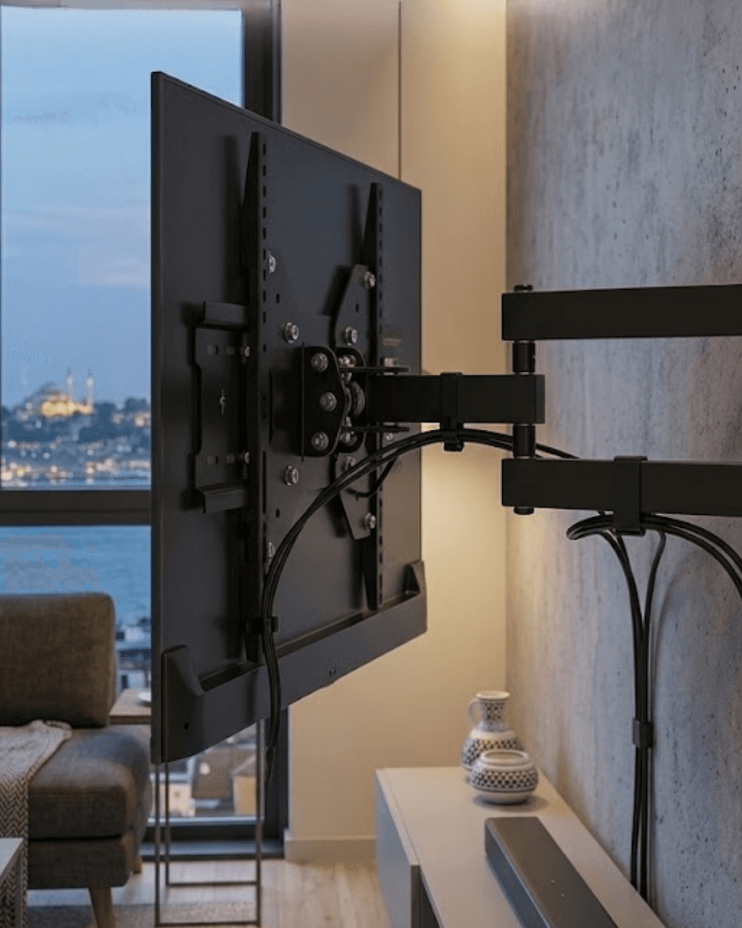 Televizyon Duvar Askı Aparatı Hareketli 27 55 İnç TV Askı Aparatı