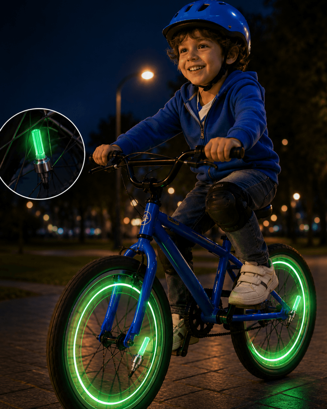 Araç Sibop LED Işığı 2li Set Bisiklet Motosiklet Jant Lambası