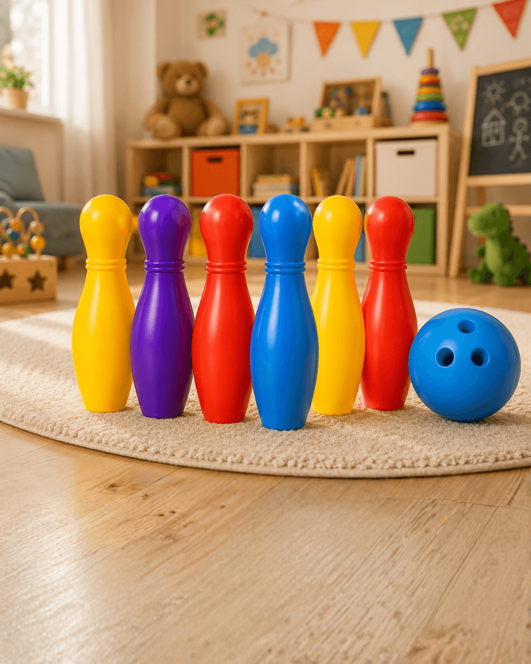 Çocuklar İçin Bowling Oyuncak Seti Eğlenceli Spor ve Aktivite Oyunu