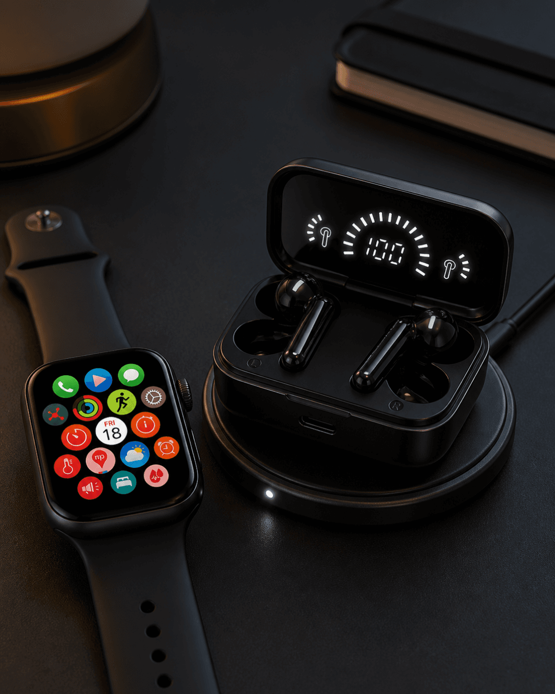 Spor ve Günlük Kullanıma Uygun Akıllı Saat ve Bluetooth Kulaklık Seti Yüksek Performans