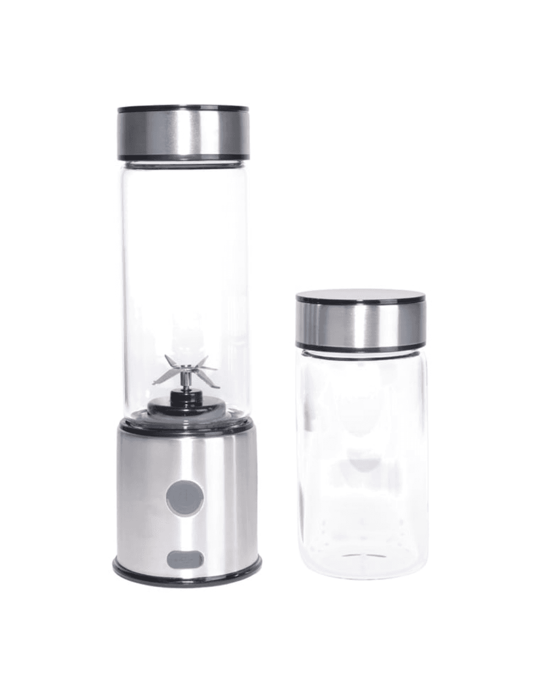Çift Hazneli Cam Blender USB Şarjlı Smoothie ve Buz Kırıcı Blender