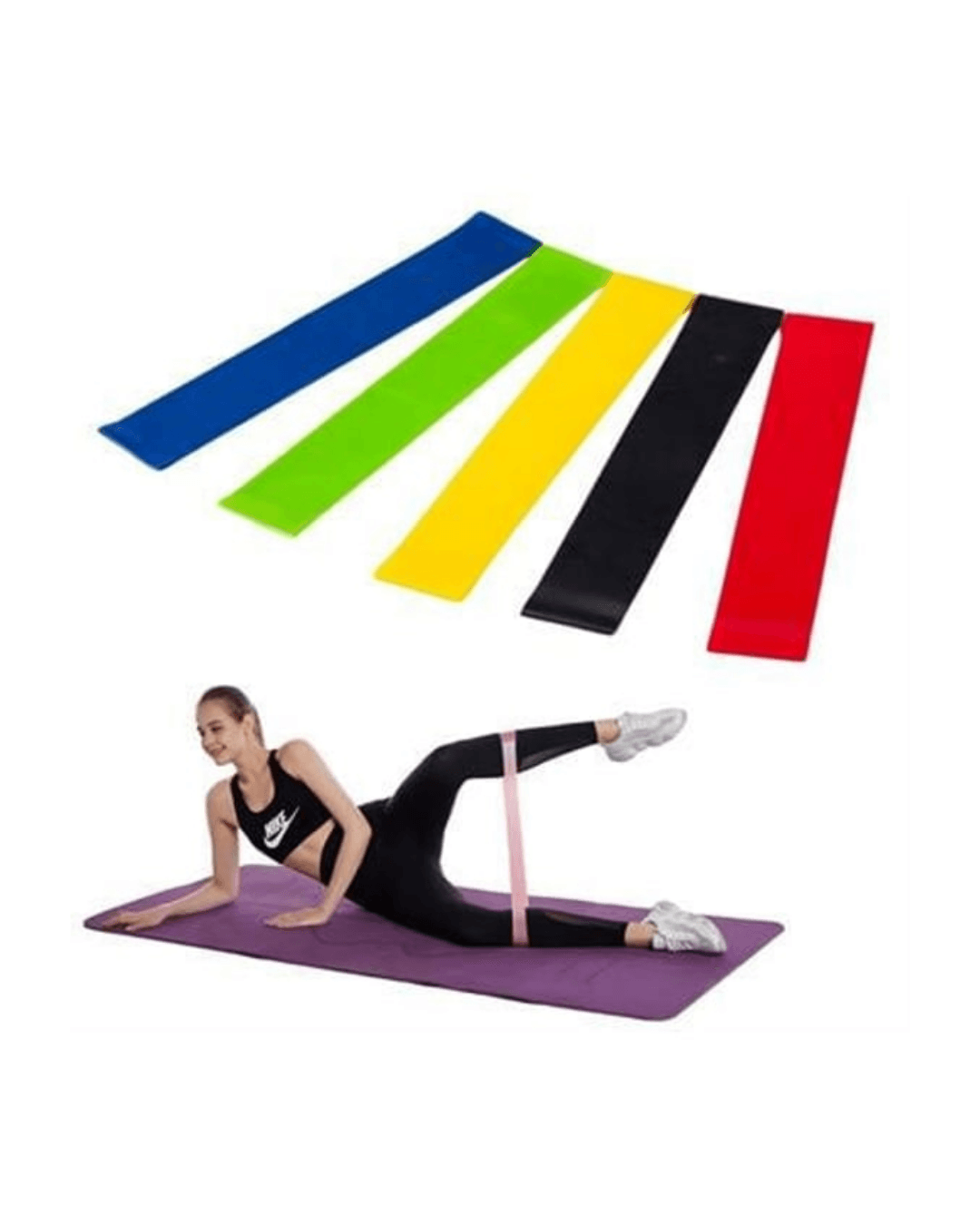 Pilates Direnç Lastiği Fitness Yoga ve Evde Spor İçin Çok Amaçlı Bant