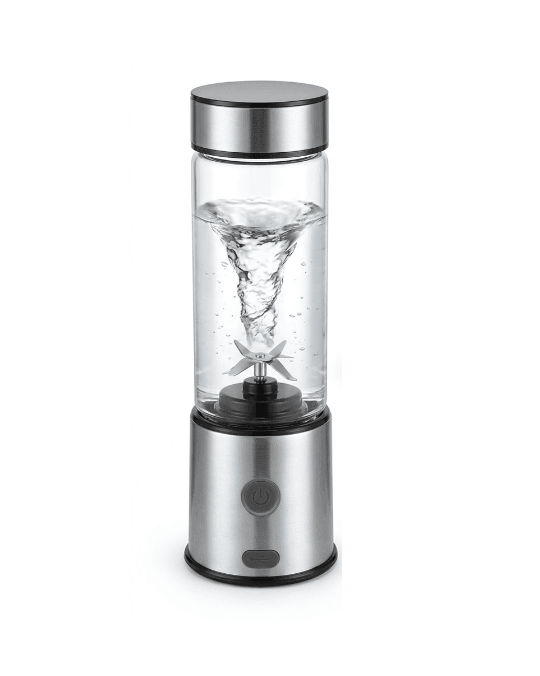 Çift Hazneli Cam Blender USB Şarjlı Smoothie ve Buz Kırıcı Blender