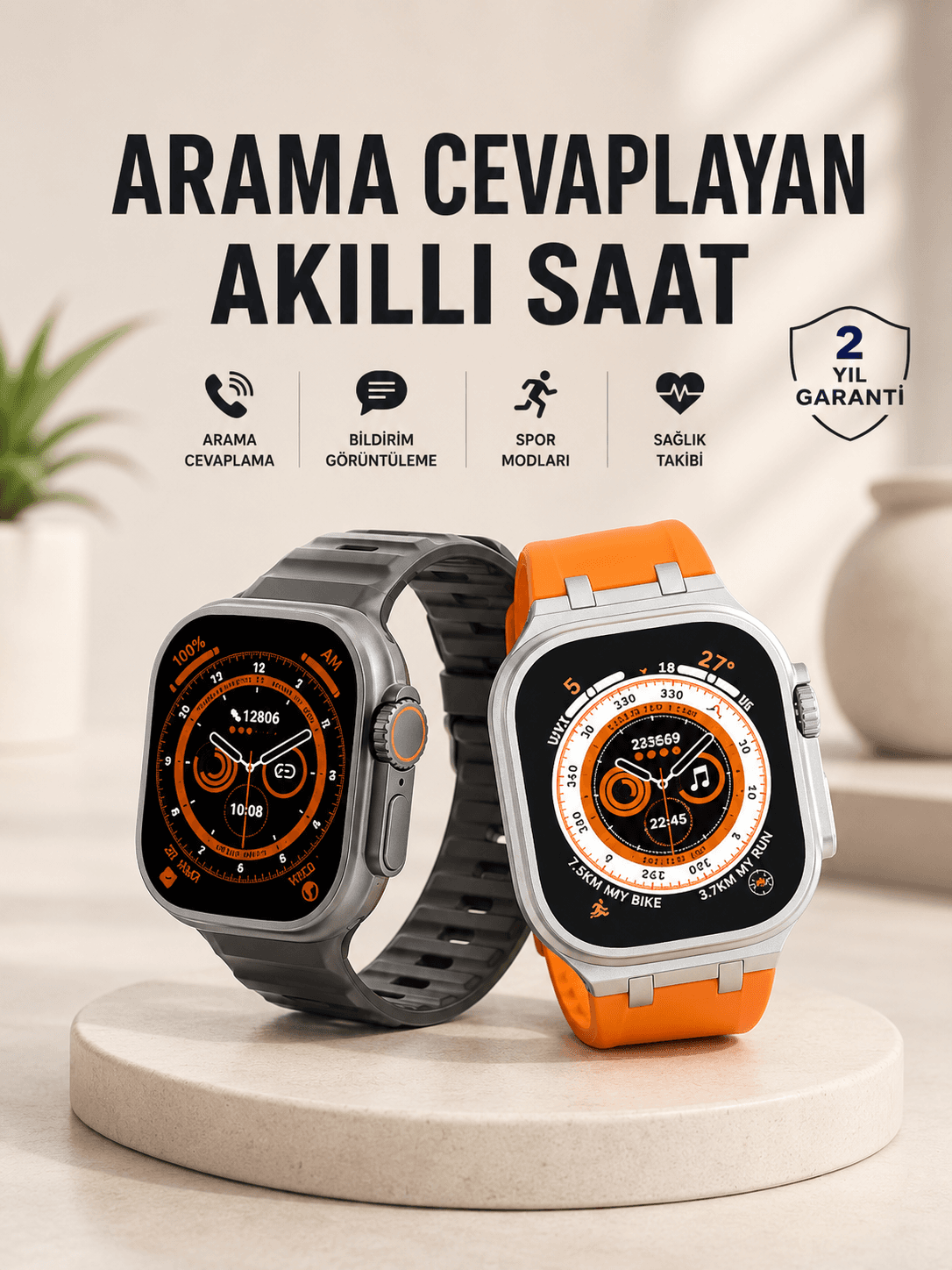 Akıllı Saat GPS, Sağlık Ve Uyku Takibi Arama Cevaplayan Bluetooth Bağlantılı
