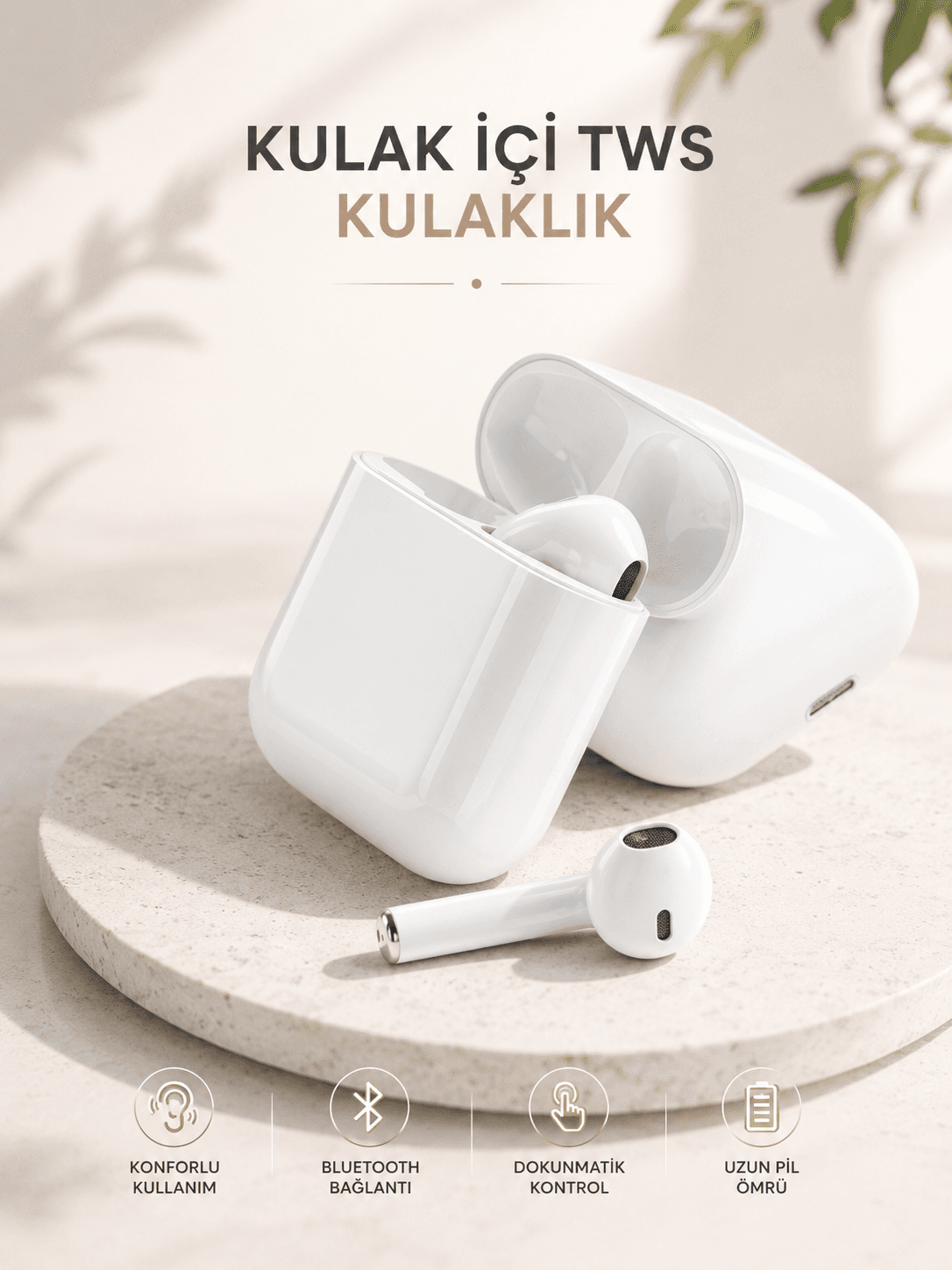 Yeni Nesil HD Ses ve Dokunmatik Kontrol Akıllı ve Şık Bluetooth Kulaklık