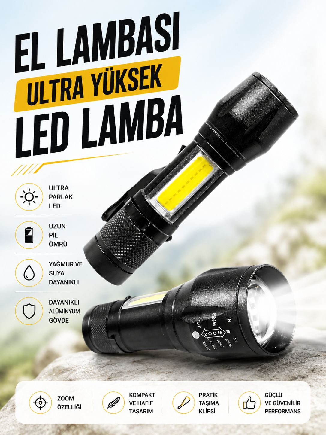 HS-41 EL LAMBASI Ultra Yüksek Led Lamba